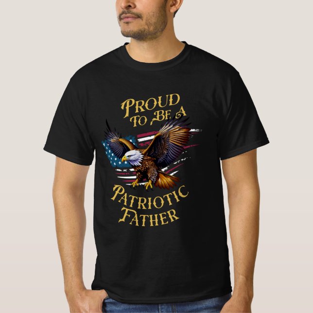 stolt över att vara patriotisk Far T Shirt (Framsida)