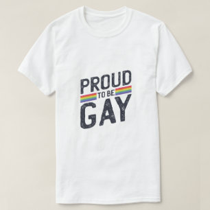 stolt över att vara Pridet för Gay Rainbow T Shirt