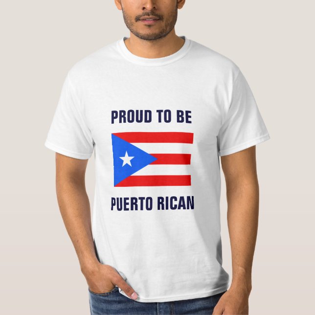 stolt över att vara Puerto Rican T Shirt (Framsida)