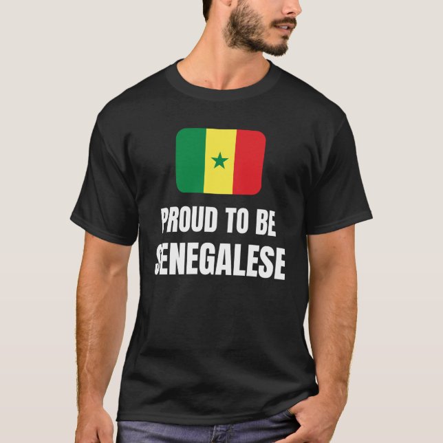 stolt över att vara senegaleser t shirt (Framsida)