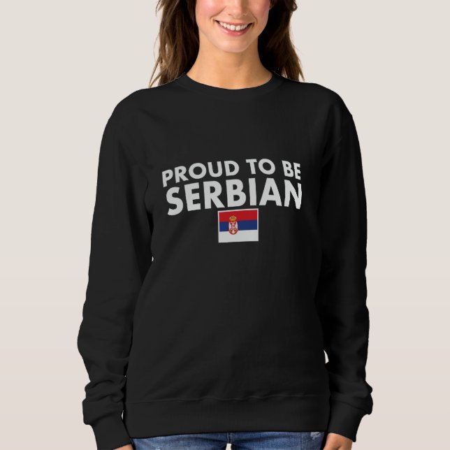 Stolt över att vara serb Serbiens flagga Stolt ser T Shirt (Framsida)