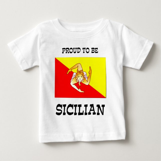 stolt över att vara siciliansk  t shirt (Framsida)