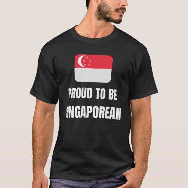 stolt över att vara singapaporean t shirt (Framsida)