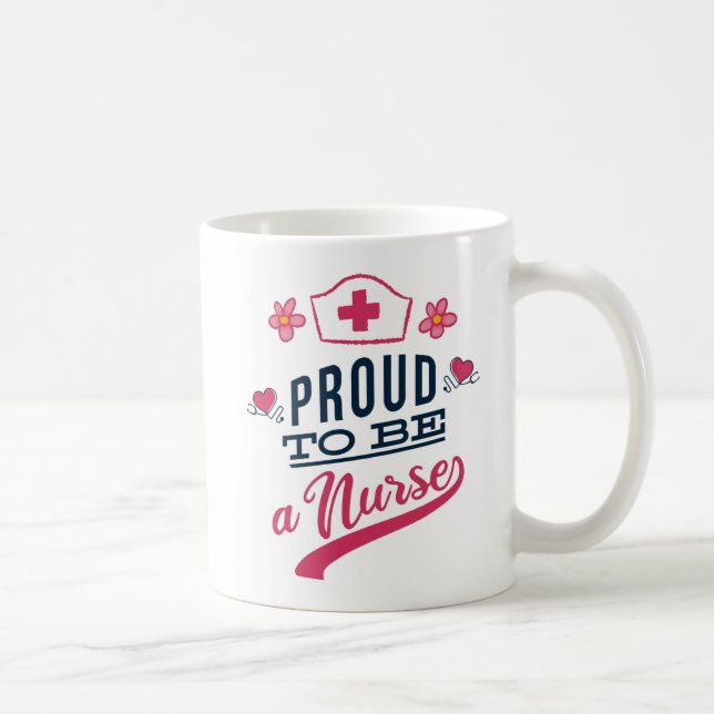 Stolt över att vara sjuksköterska kaffemugg (Höger)
