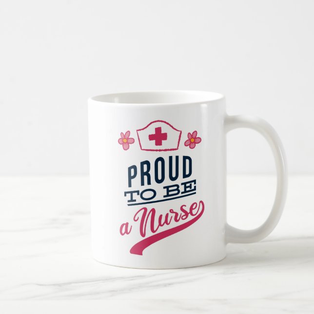Stolt över att vara sjuksköterska kaffemugg (Höger)