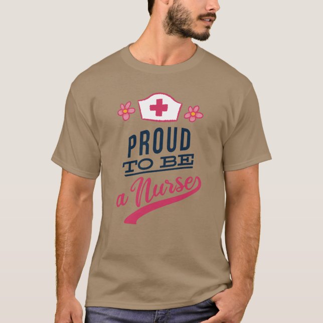 Stolt över att vara sjuksköterska t shirt (Framsida)