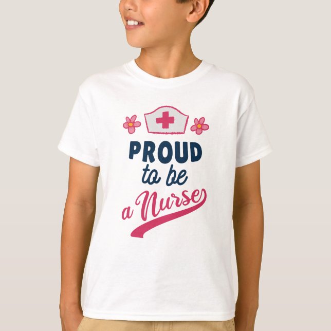 Stolt över att vara sjuksköterska t shirt (Framsida)