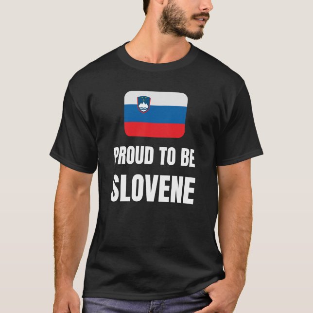 stolt över att vara slovensk t shirt (Framsida)