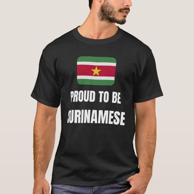 stolt över att vara surinameser t shirt (Framsida)