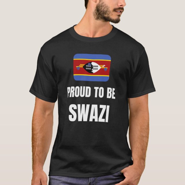 stolt över att vara Swazi T Shirt (Framsida)