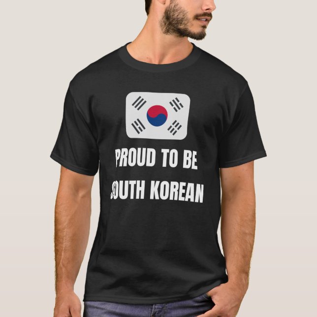 stolt över att vara sydkoreansk t shirt (Framsida)