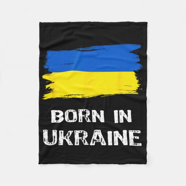 Stolt över att vara ukrainare född i Ukraina  Fleecefilt (Framsidan)
