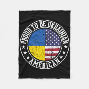 Stolt över att vara ukrainsk amerikansk flaggfärg fleecefilt