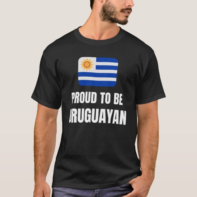 stolt över att vara Uruguay T Shirt (Framsida)