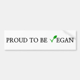 stolt över att vara vegan vit bildekal