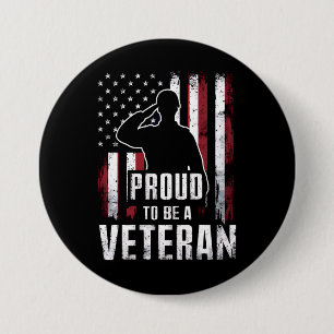 Stolt över att vara veteran från USA Veteran-veter Knapp