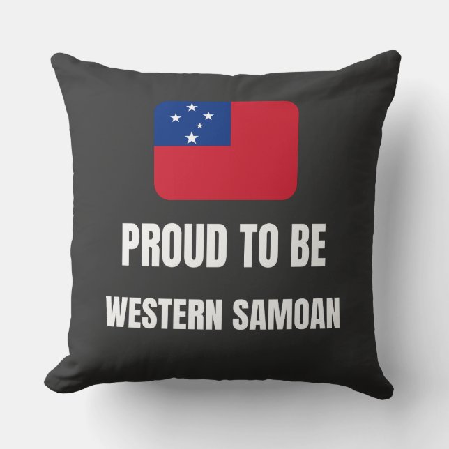 stolt över att vara Western Samoan Kudde (Framsida)