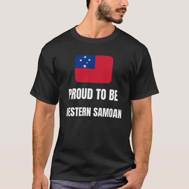 stolt över att vara Western Samoan T Shirt (Framsida)