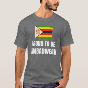 stolt över att vara zimbabwier t shirt