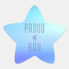"stolt över dig" Mjuk Färg Star-märke Stjärnformat Klistermärke