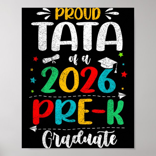 Stolt över en 2026 förskoleelev pojke flicka barn poster (Framsidan)