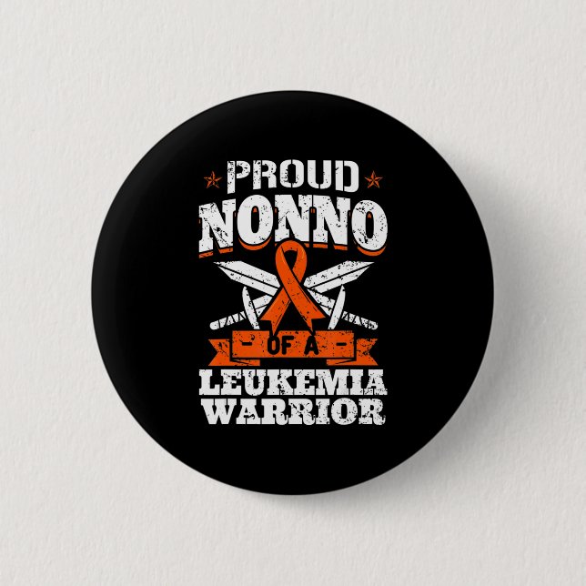 stolt över en leukemi Warrior Grandpa Awarenes Knapp (Framsida)