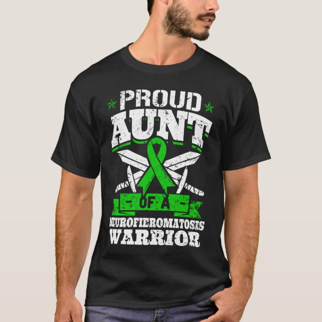 Stolt över en neurofibromatos-krigare retro t shirt (Framsida)