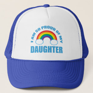 stolt över min dotter Rainbow Gay pride förälder Keps