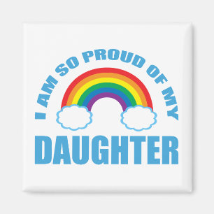 stolt över min dotter Rainbow Gay pride förälder Magnet