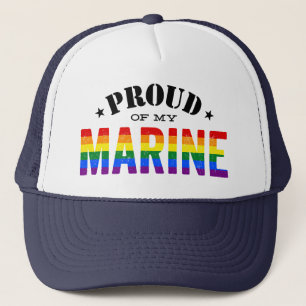 stolt över min marina regnbåge Flagga Keps