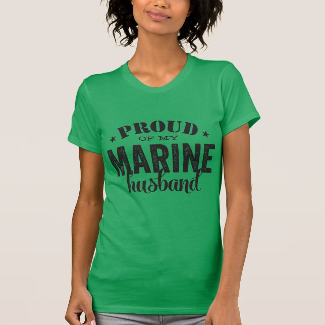 stolt över min MARINE make T-shirt (Framsida)