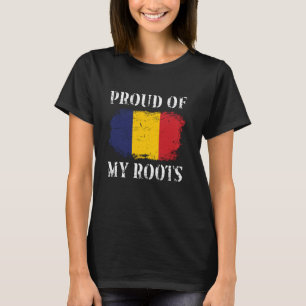 stolt över min rumänska roots rumänska Flagga, Rum T Shirt