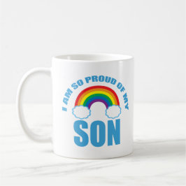 stolt över min son Rainbow Gay pride förälder Kaffemugg