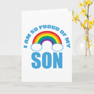 stolt över min son Rainbow Gay pride förälder Kort