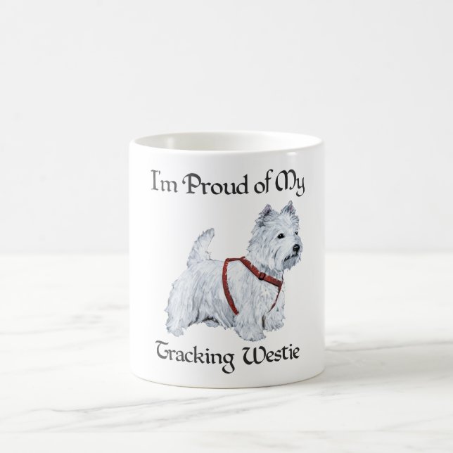 Stolt över min spårande Westie Kaffemugg (Center)