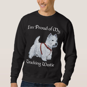 Stolt över min Westie som spårar Lång Ärmad Tröja