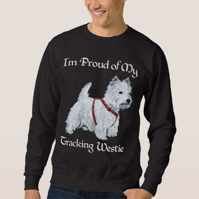 Stolt över min Westie som spårar Lång Ärmad Tröja (Framsida)