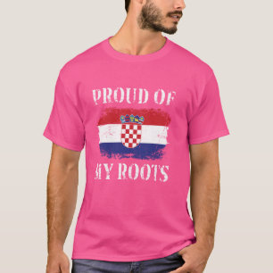 stolt över mina kroatiska rötter Kroatien Flagga K T Shirt