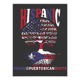 stolt över mina Puerto Rican-rötter, det latinamer Fototryck