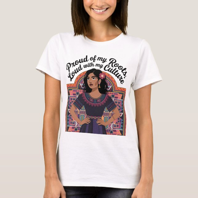 stolt över mina rötter, högt med min kultur t shirt (Framsida)