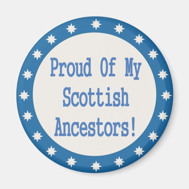 stolt över mina skotska fästare magnet (Framsidan)