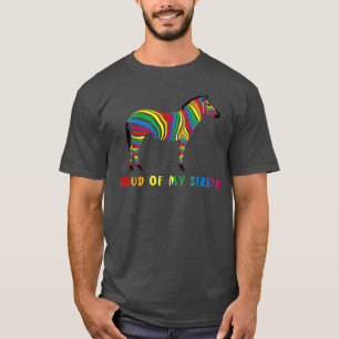 stolt över mitt Rand Zebra LGB Pride Gay CSD Rainb T Shirt