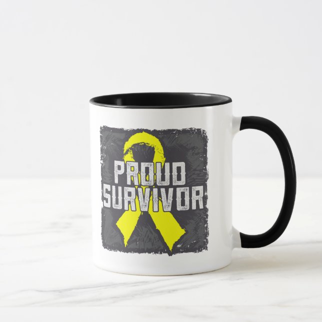 Stolt överlevande för Testicular cancer Mugg (Höger)