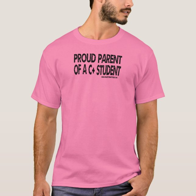 stolt överordnad för A C+ Student - svart text T Shirt (Framsida)