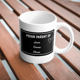 stolt överordnad med anpassade namn kaffemugg