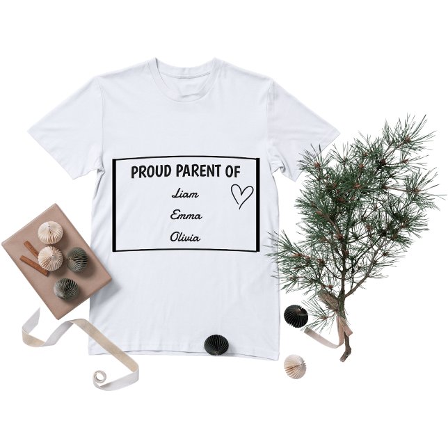 stolt överordnad med Anpassningsbar Kids Namn T-Sh T Shirt (Skapare uppladdad)