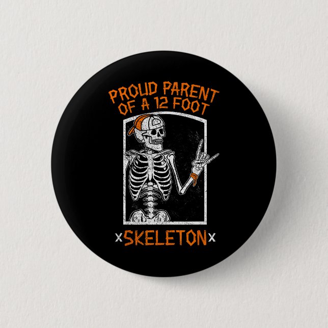 stolt överordnad till en 12-fot Skeleton-Halloween Knapp (Framsida)