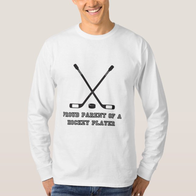 stolt överordnad till en Hockey Player T Shirt (Framsida)