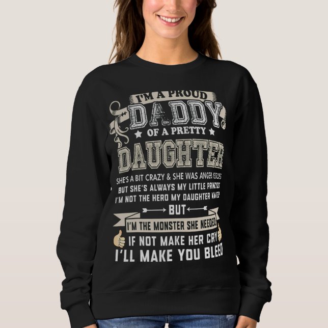 stolt pappa åt en Söt dotter Fars dag Tee (Framsida)