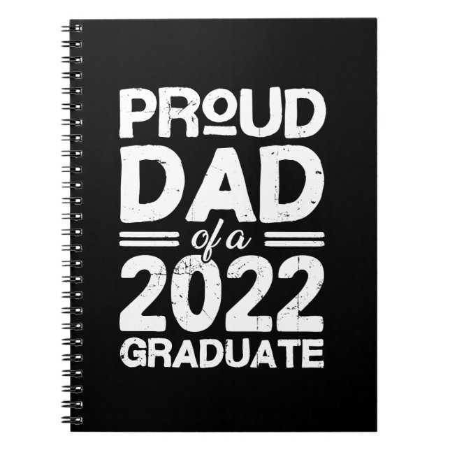 stolt Pappa av 2022 Student Anteckningsbok (Framsidan)